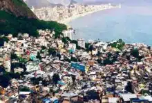 hill with poor people favela