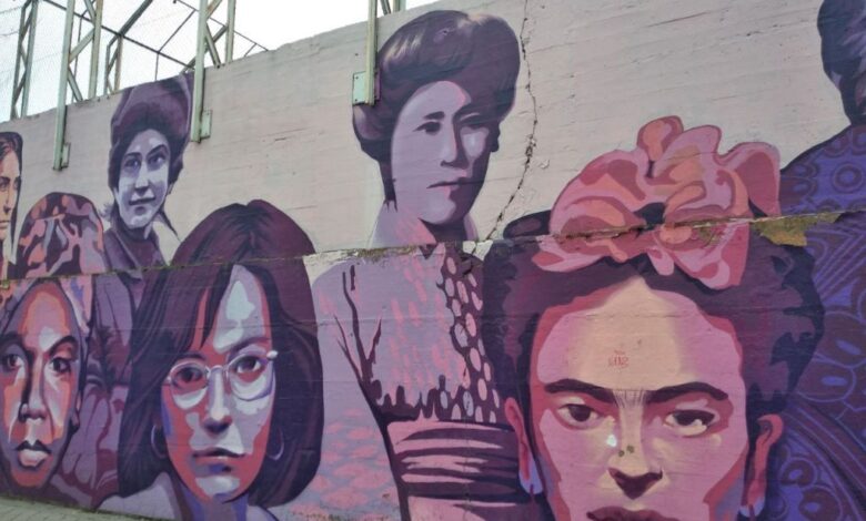 Imagen del muro feminista en Ciudad Lineal Madrid