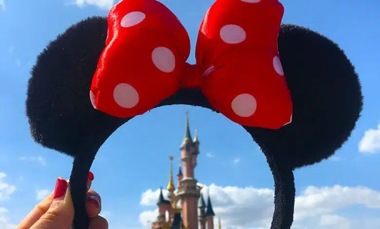 Disney castle through Minnie Mouse ears