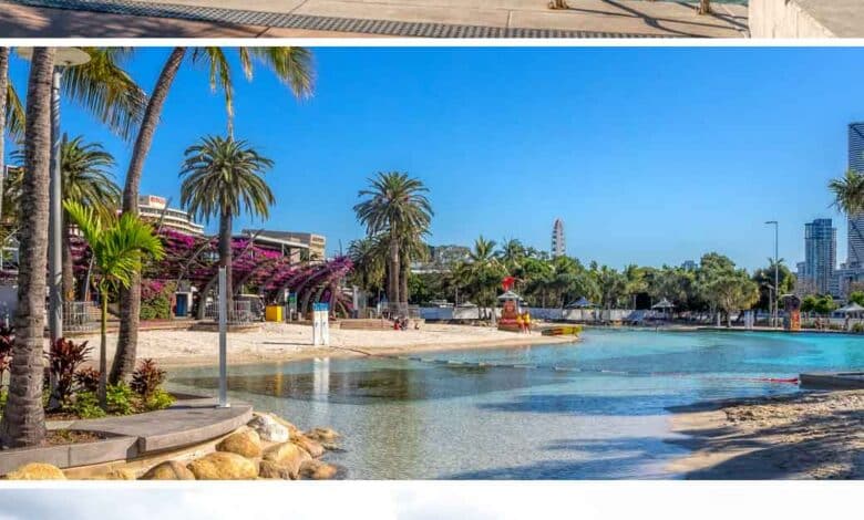 multi photo of Brisbane swimming pools at Wynnum, Southbank and Springfield