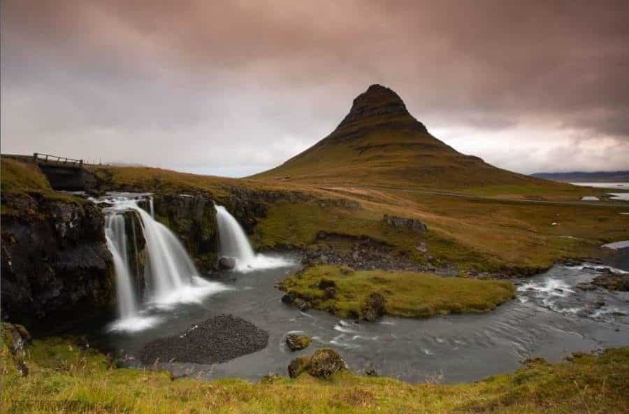 Fotografía de las cascadas de la isla Kirkjufell