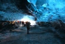 Top attractions in ice cave in Iceland