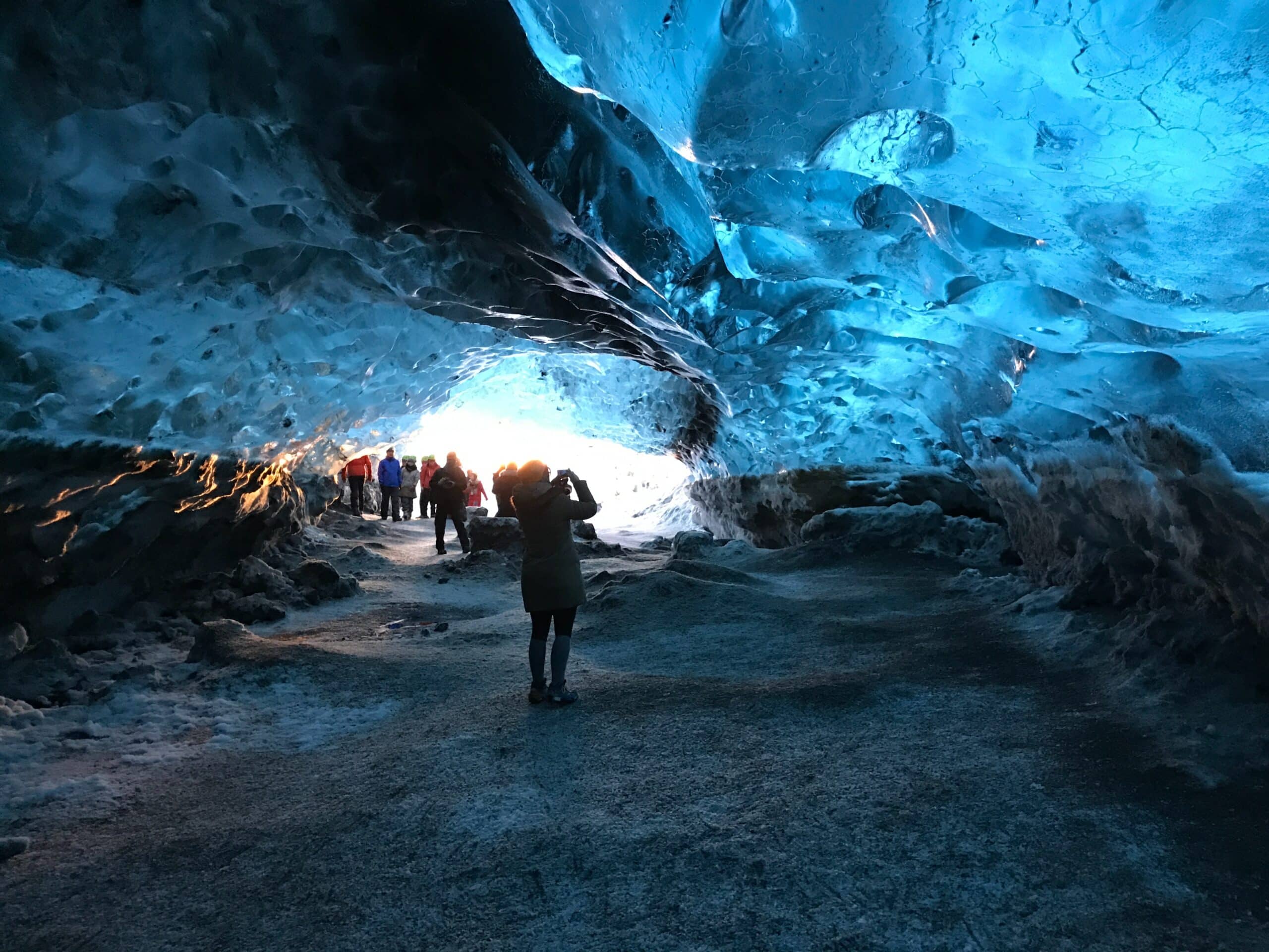 Top attractions in ice cave in Iceland