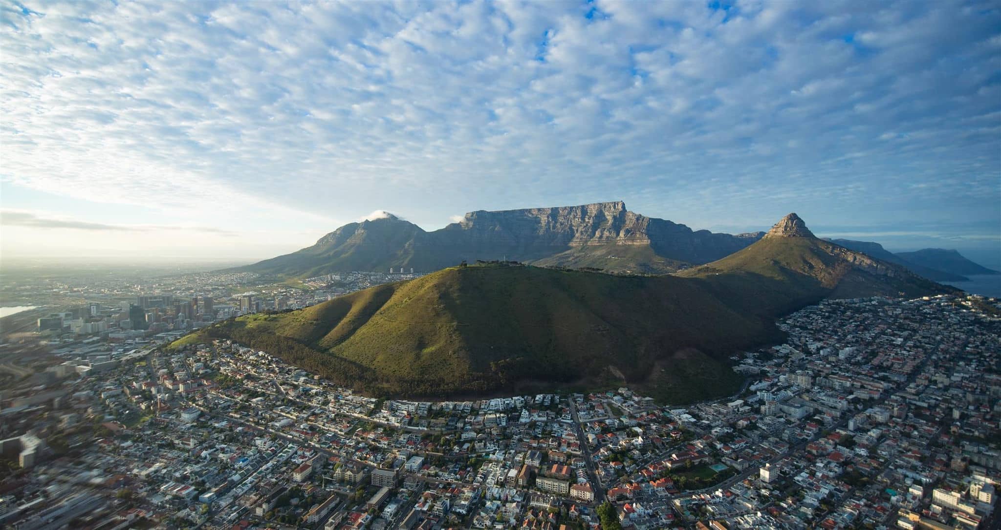 Vista aérea de Table Mountain, Ciudad del Cabo, Sudáfrica