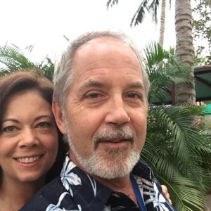 Michael Nuschke y Rhonda Newcombe en el lago de Chapala, México