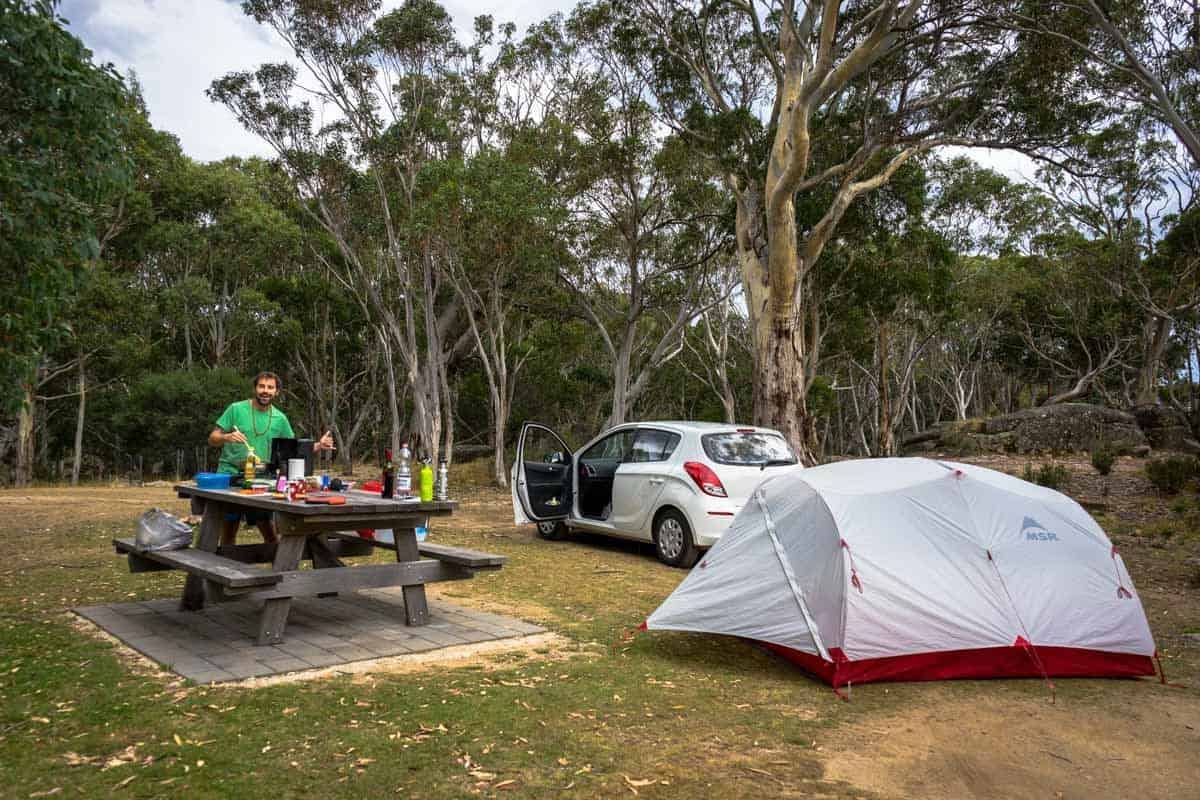 Campground Kosciuszko NSW Viaje por carretera