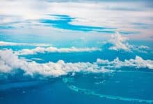 Vista aérea de las Islas Maldivas
