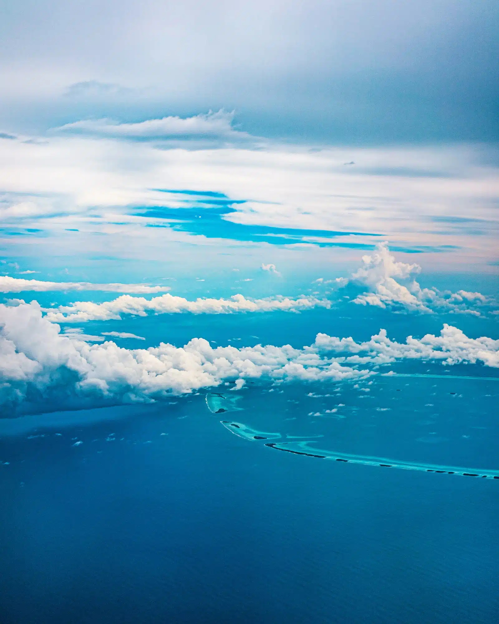 Vista aérea de las Islas Maldivas