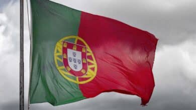 Bandera portuguesa celebrando el Dia de Camões