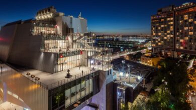 The Whitney Museum by night