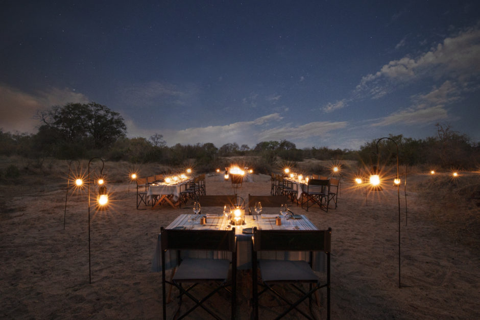 Cena en un lugar particularmente maravilloso mientras cenas en Silvan Safari