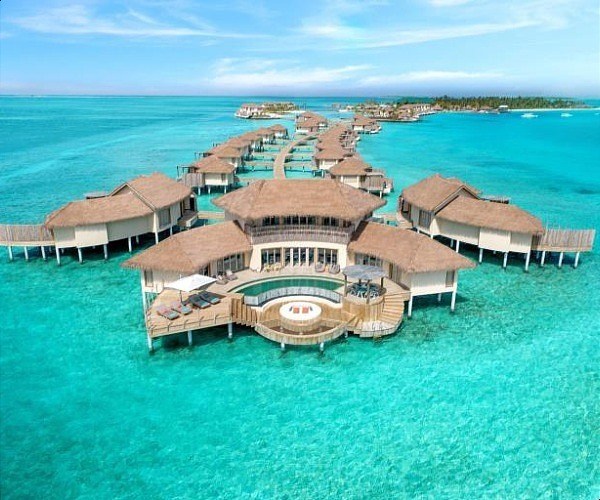 El mejor resort en las Maldivas.
