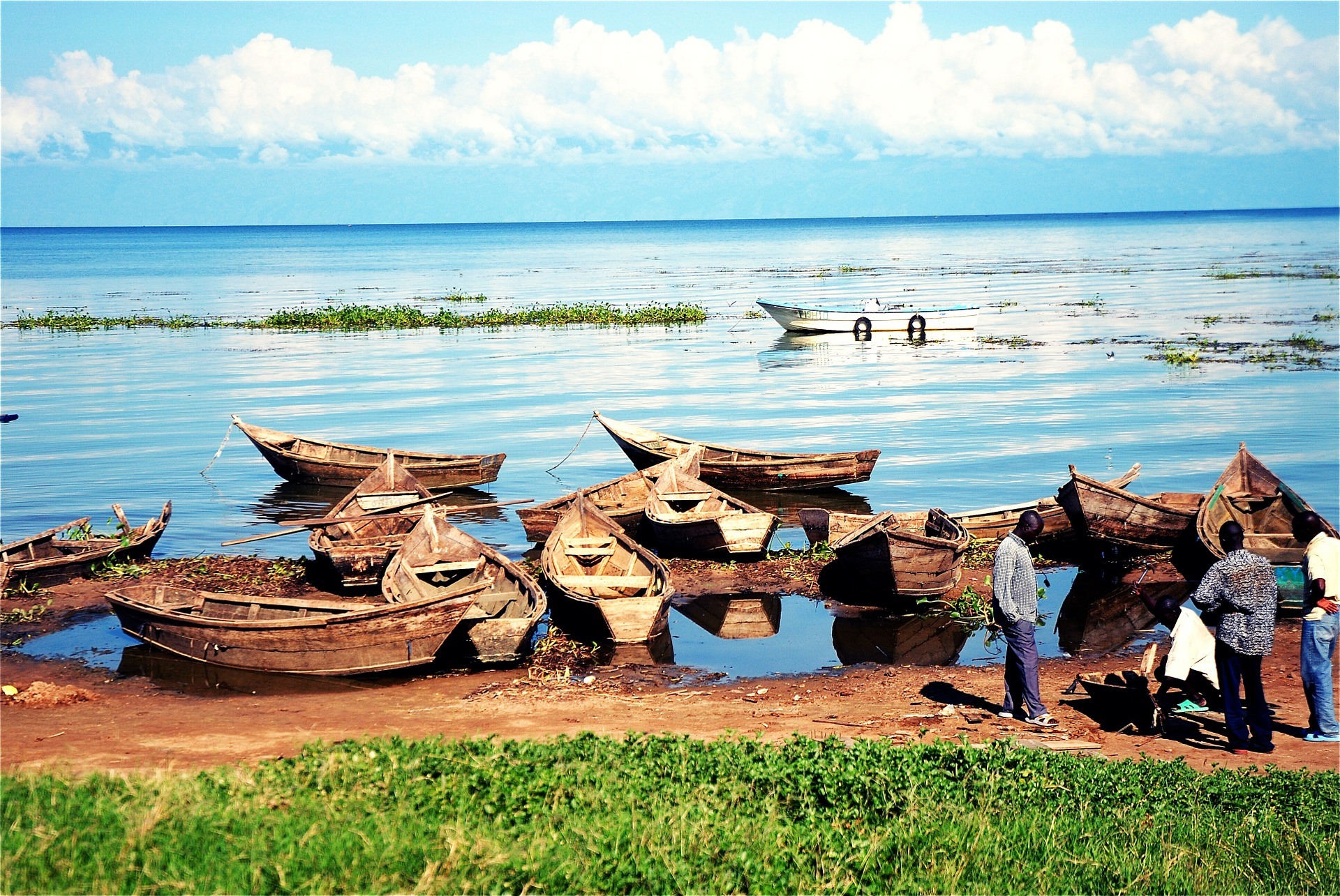 Mejor época para visitar Uganda: botas a orillas del lago Victoria