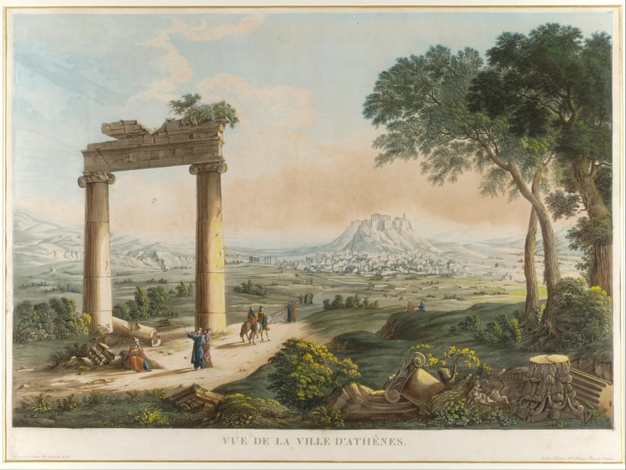 Vista de Atenas y el Acueducto de Adriano por Louis-François Cassas, 1813.