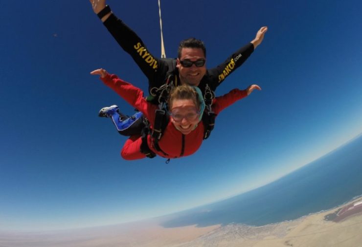 Paracaidismo en Swakopmund, Namibia