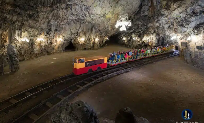 El tren rápido a través de las cuevas de Postojna hace que la exploración de cuevas eslovenas sea accesible para viajeros de todas las edades y habilidades.