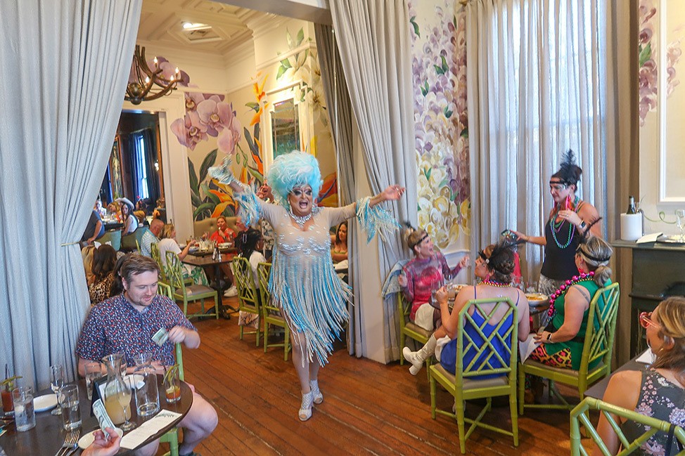 Drag brunch at Country Club restaurant in New Orleans